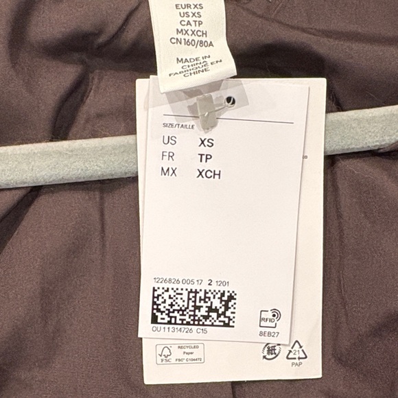 H&M Dark Brown Faux Sherpa Jacket Sz. XS NWT - Picture 5 of 8